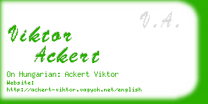 viktor ackert business card